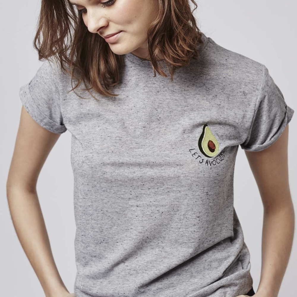 #T82 let’s avocuddle embroidered tee